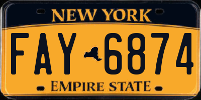 NY license plate FAY6874
