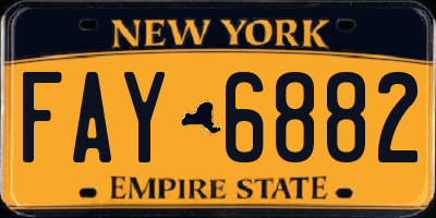 NY license plate FAY6882