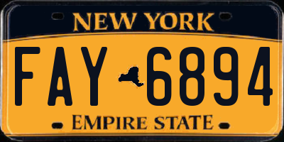 NY license plate FAY6894