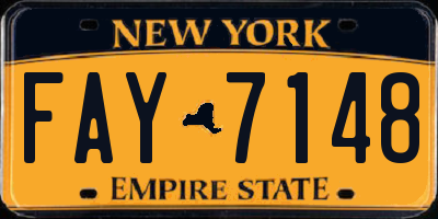 NY license plate FAY7148