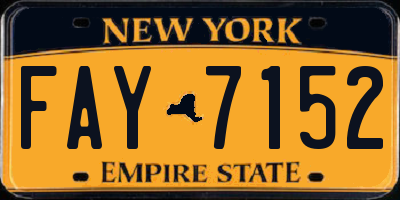 NY license plate FAY7152