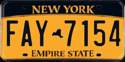 NY license plate FAY7154