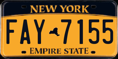 NY license plate FAY7155