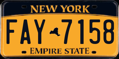 NY license plate FAY7158