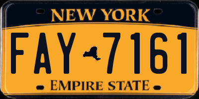 NY license plate FAY7161