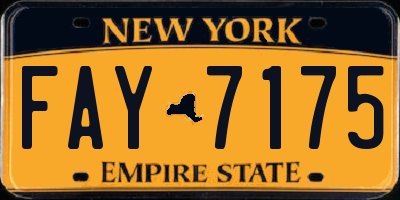 NY license plate FAY7175