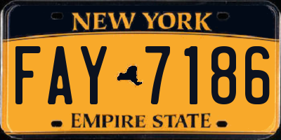 NY license plate FAY7186