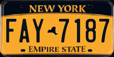 NY license plate FAY7187