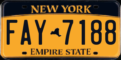 NY license plate FAY7188