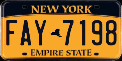 NY license plate FAY7198