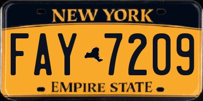 NY license plate FAY7209