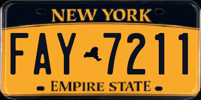 NY license plate FAY7211