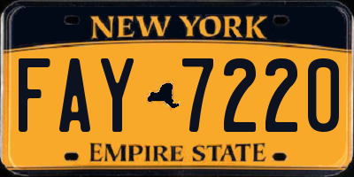 NY license plate FAY7220