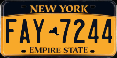 NY license plate FAY7244