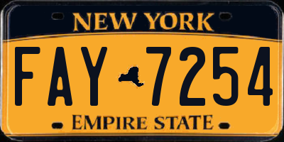 NY license plate FAY7254