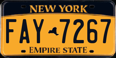 NY license plate FAY7267