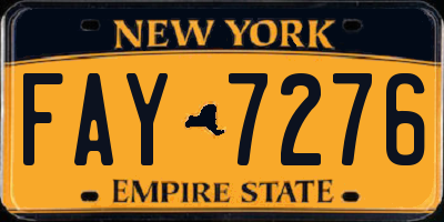 NY license plate FAY7276