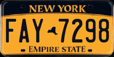 NY license plate FAY7298