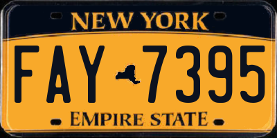 NY license plate FAY7395