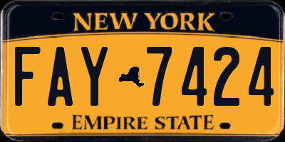 NY license plate FAY7424