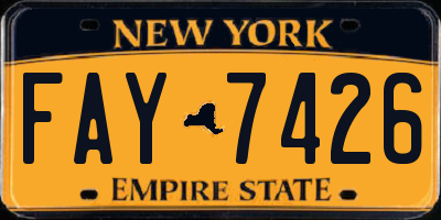 NY license plate FAY7426