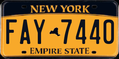 NY license plate FAY7440
