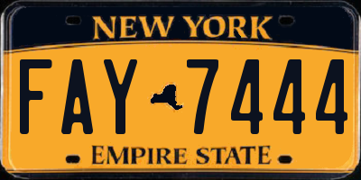 NY license plate FAY7444