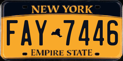 NY license plate FAY7446