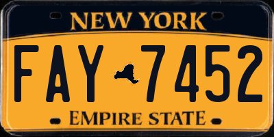 NY license plate FAY7452