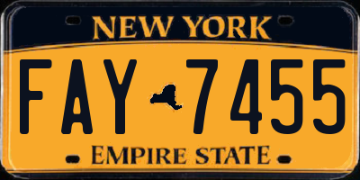 NY license plate FAY7455