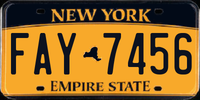 NY license plate FAY7456
