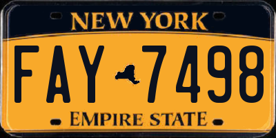 NY license plate FAY7498