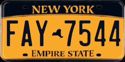 NY license plate FAY7544