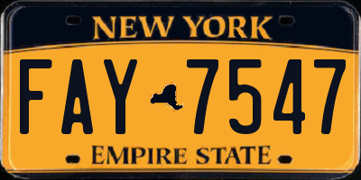 NY license plate FAY7547