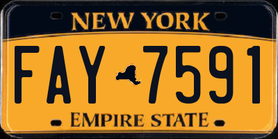 NY license plate FAY7591