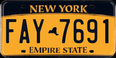 NY license plate FAY7691