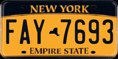 NY license plate FAY7693