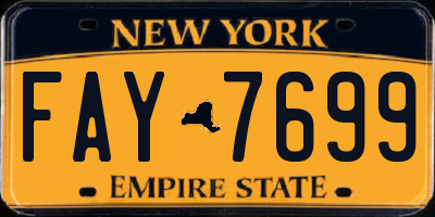 NY license plate FAY7699