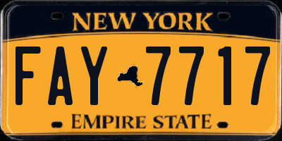 NY license plate FAY7717