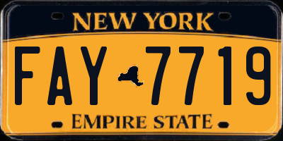 NY license plate FAY7719
