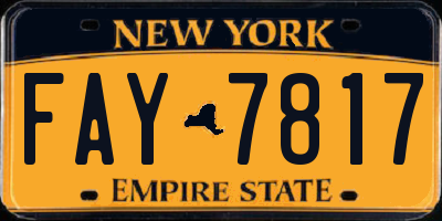 NY license plate FAY7817