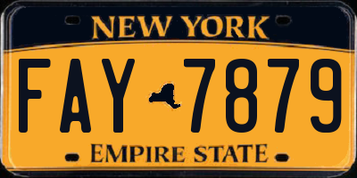 NY license plate FAY7879
