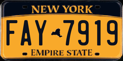NY license plate FAY7919