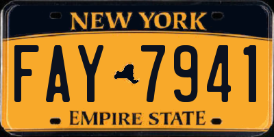 NY license plate FAY7941