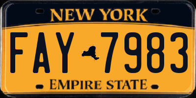 NY license plate FAY7983