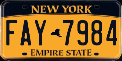 NY license plate FAY7984