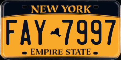 NY license plate FAY7997