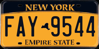 NY license plate FAY9544