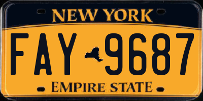 NY license plate FAY9687