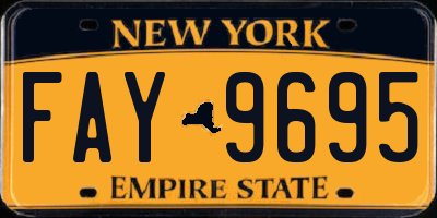 NY license plate FAY9695